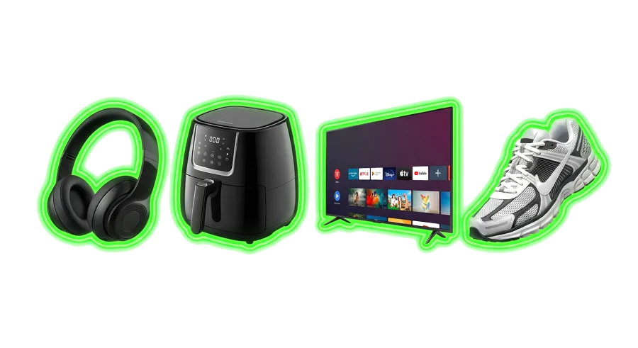 Fone, air fryer, smart TV e tênis com desconto